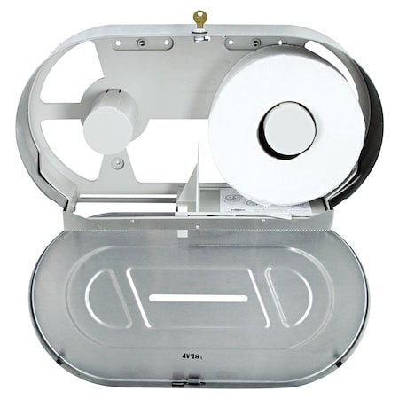 Bobrick Toilet Tissue 2 Roll Dispenser, Stainless Steel, Jumbo 2892